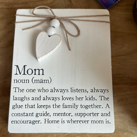 Mom Definition Plaque